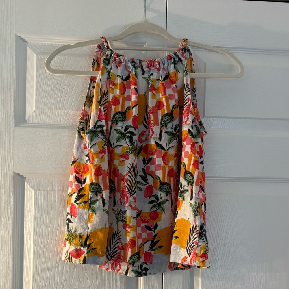 Bright Floral Tank Top – Multicolor Print, Women’s Sleeveless.